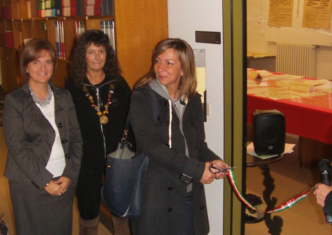 Inaugurazione della Mostra nell'Archivio storico del Comune di Bologna con Maria Longhena e Marilena Pillati